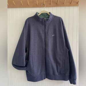 Cuffy’s of Cape Cod Full Zip Men’s Fleece Sweatshirt Blue Green Pockets 2XL